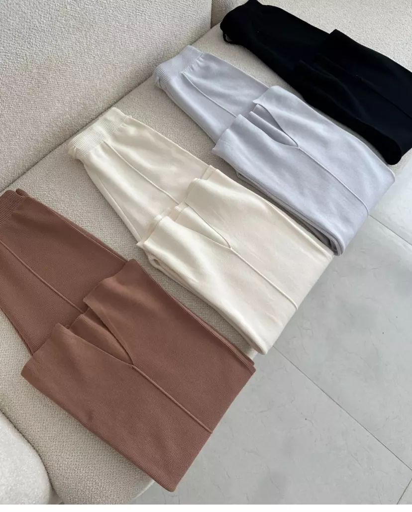 شلوار بافت پایین چاک1853