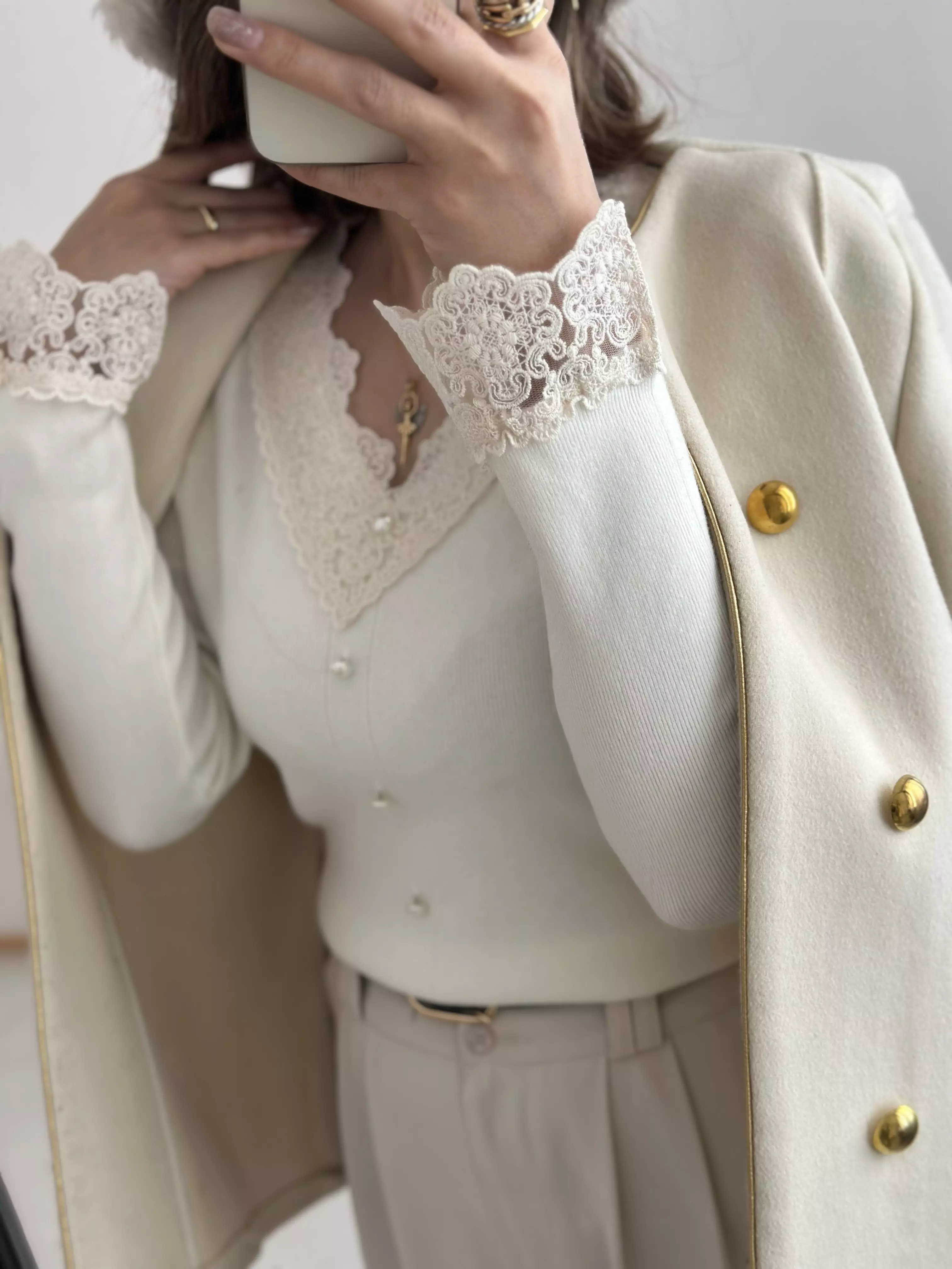 بلوز یقه دانتل 2007