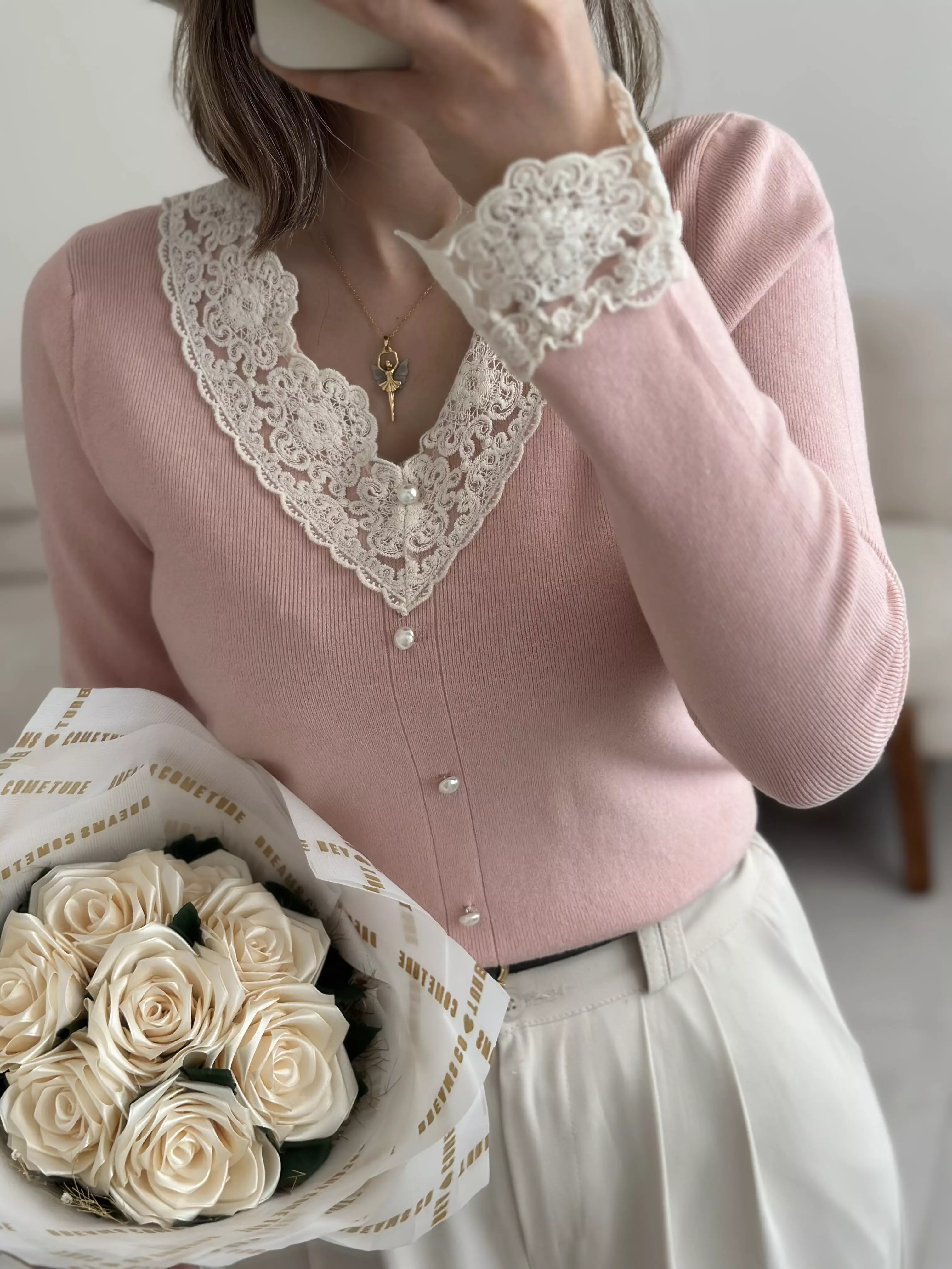 بلوز یقه دانتل 2007