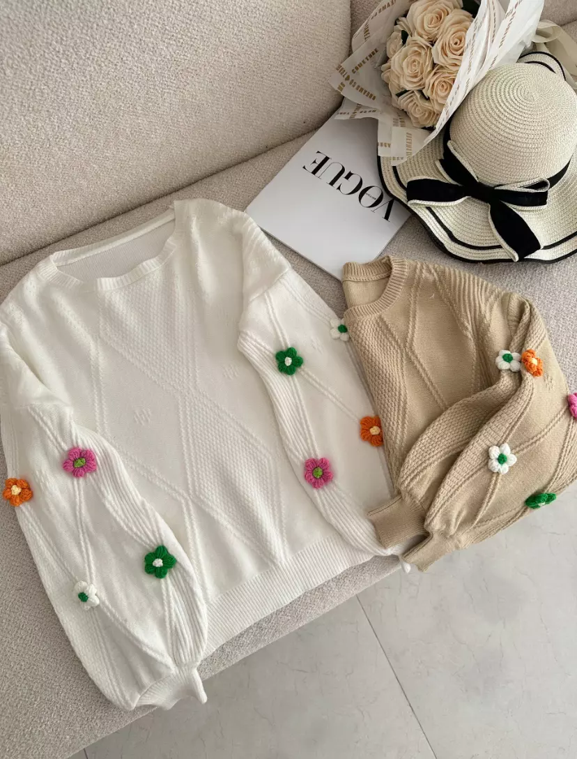 بلوز استین گل 2074