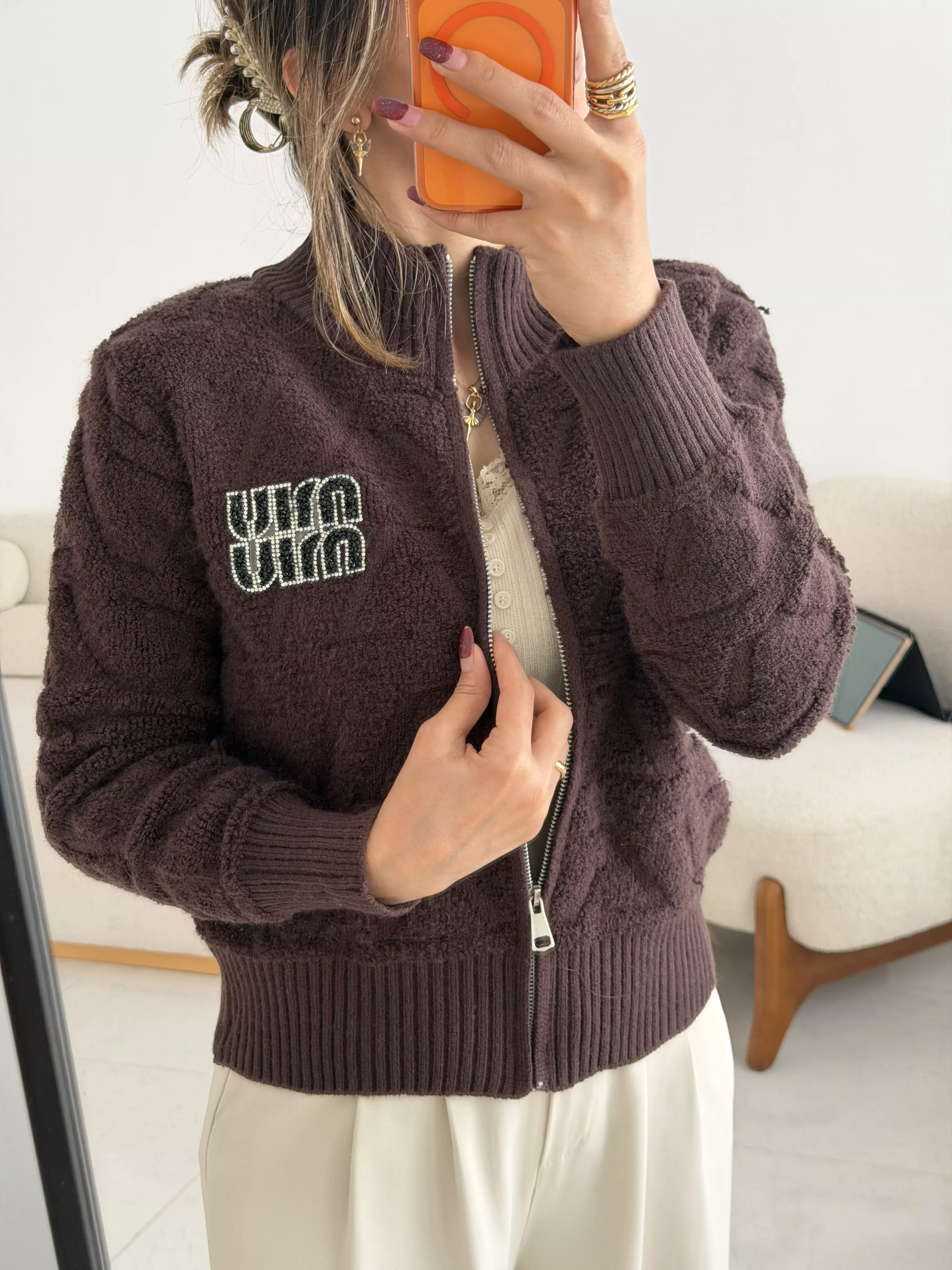 بافت جلو زیپ3045