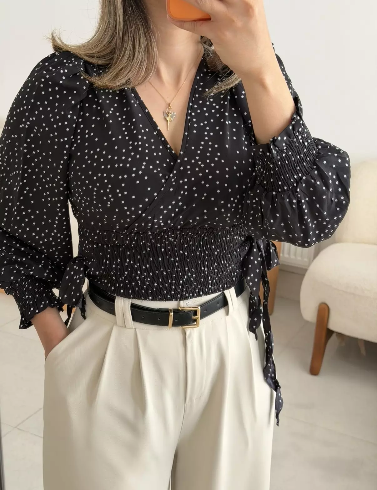 شومیز خالخالی3078