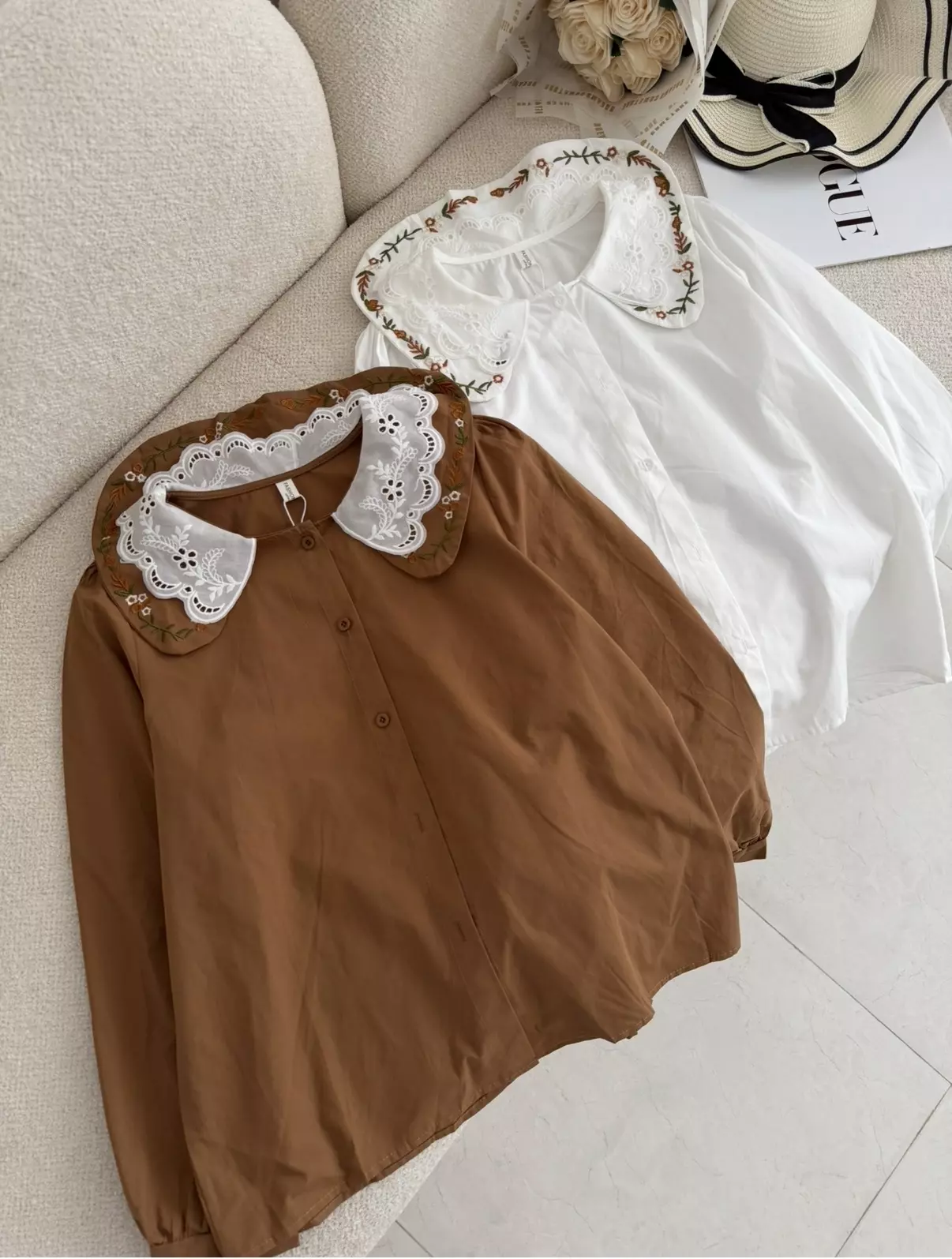 شومیز یقه گل3134