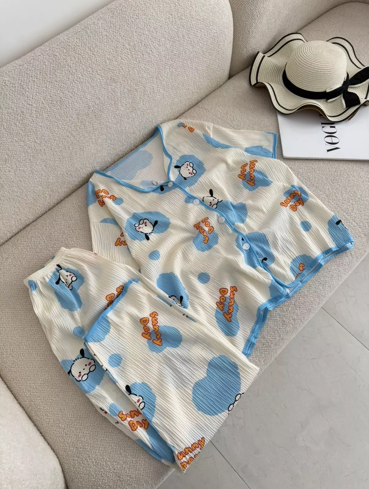 ست بلوز شلوار راحتی کریشه 3174