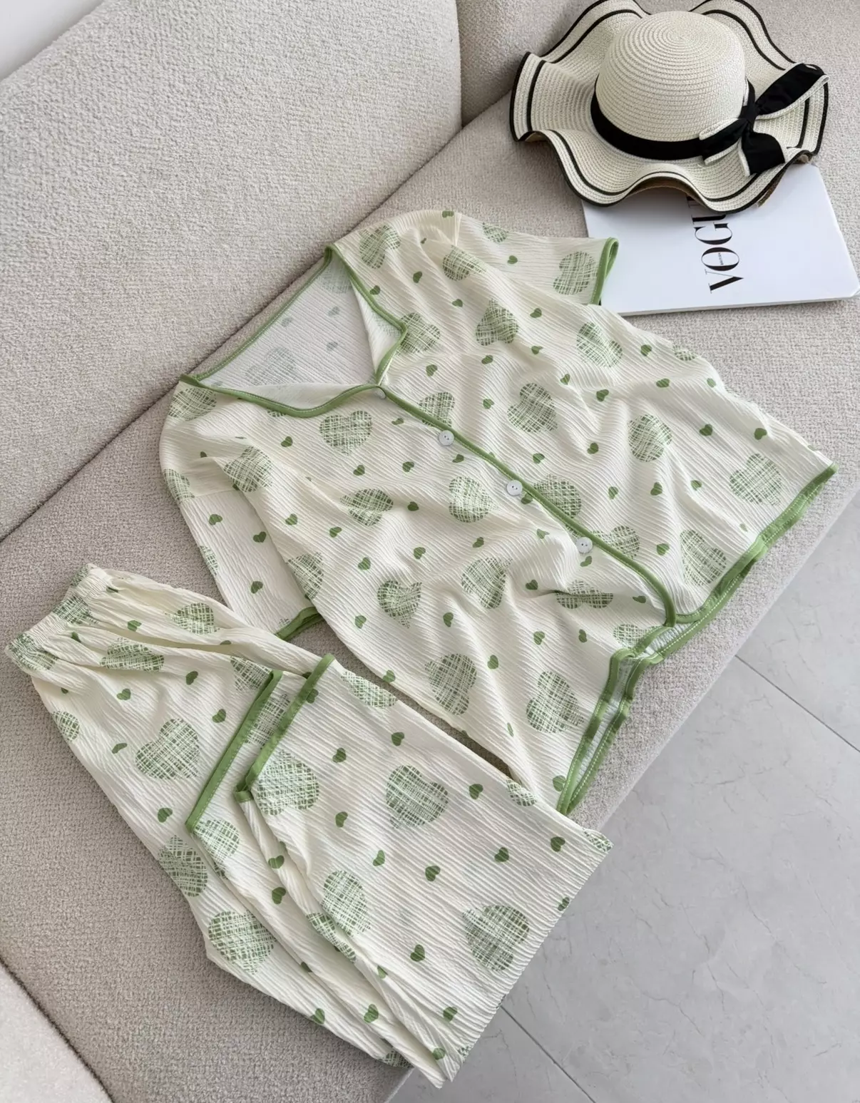 ست بلوز شلوار راحتی کریشه 3174