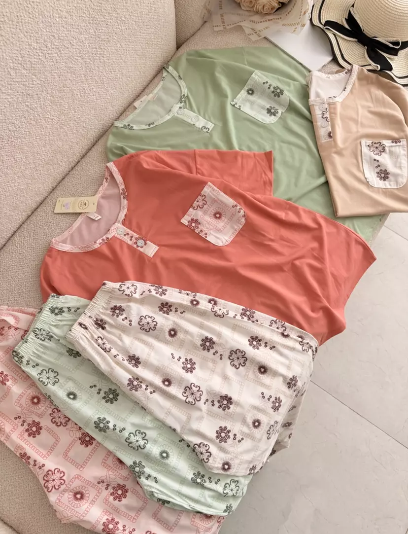 ست گلی تیشرت شلوار3339