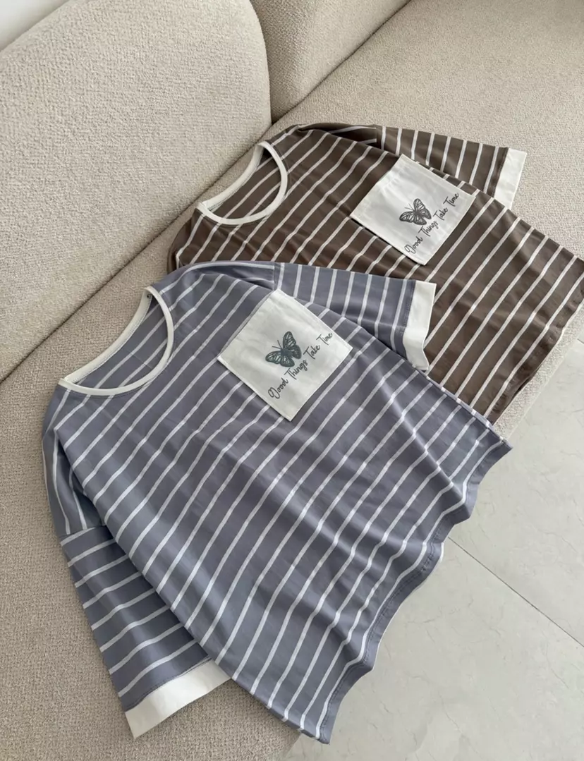 تیشرت باکسی راه راه3285