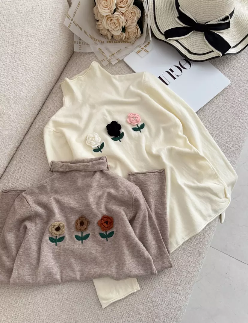 بلوز بافت گل برجسته 3465