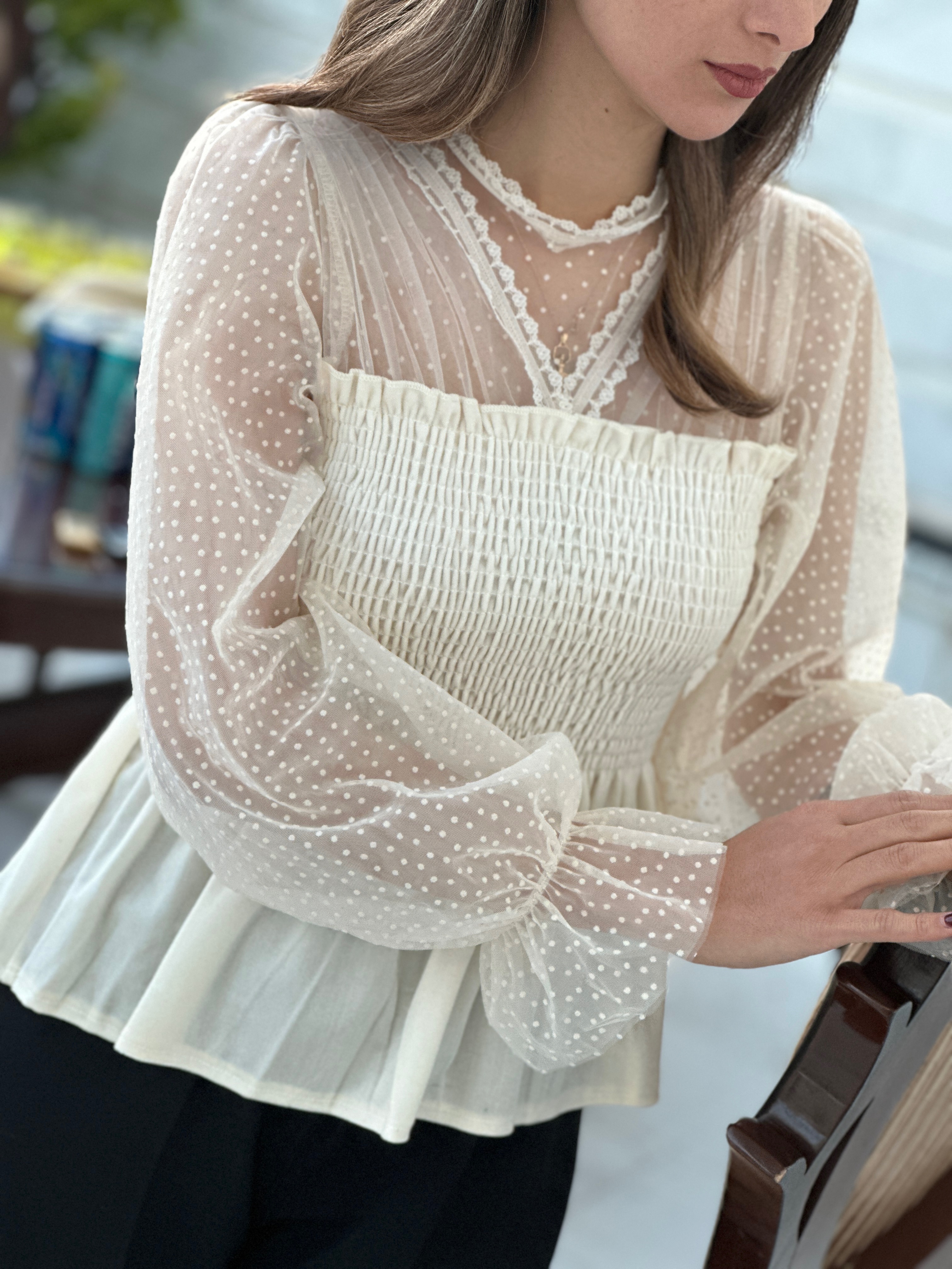شومیز یقه هفت جیب دارکد 231