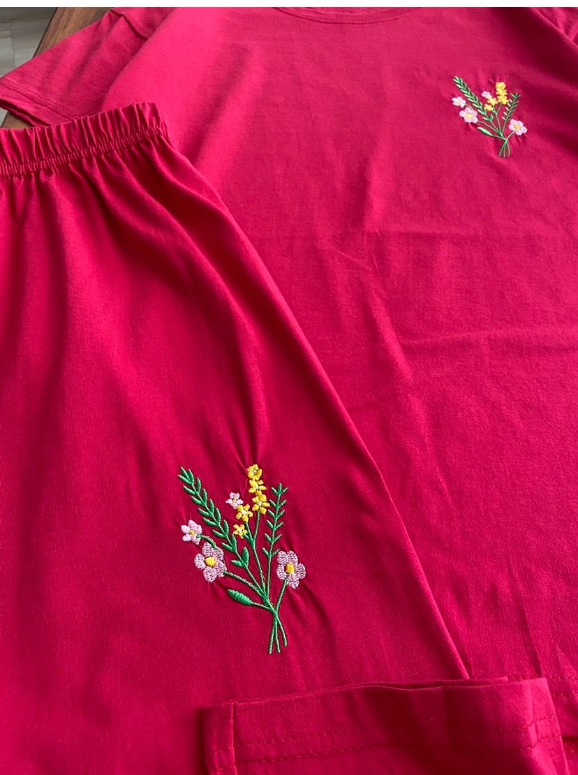 تیشرت شلوار گلدوزی 664