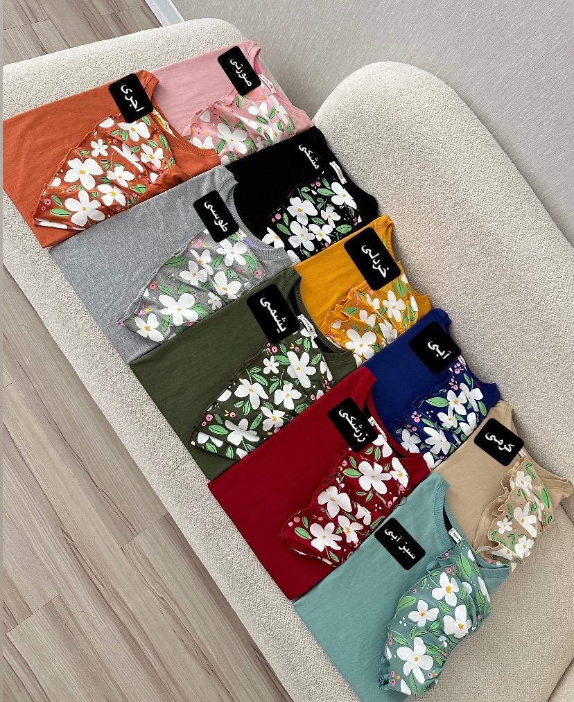 تیشرت استین گلی 1478