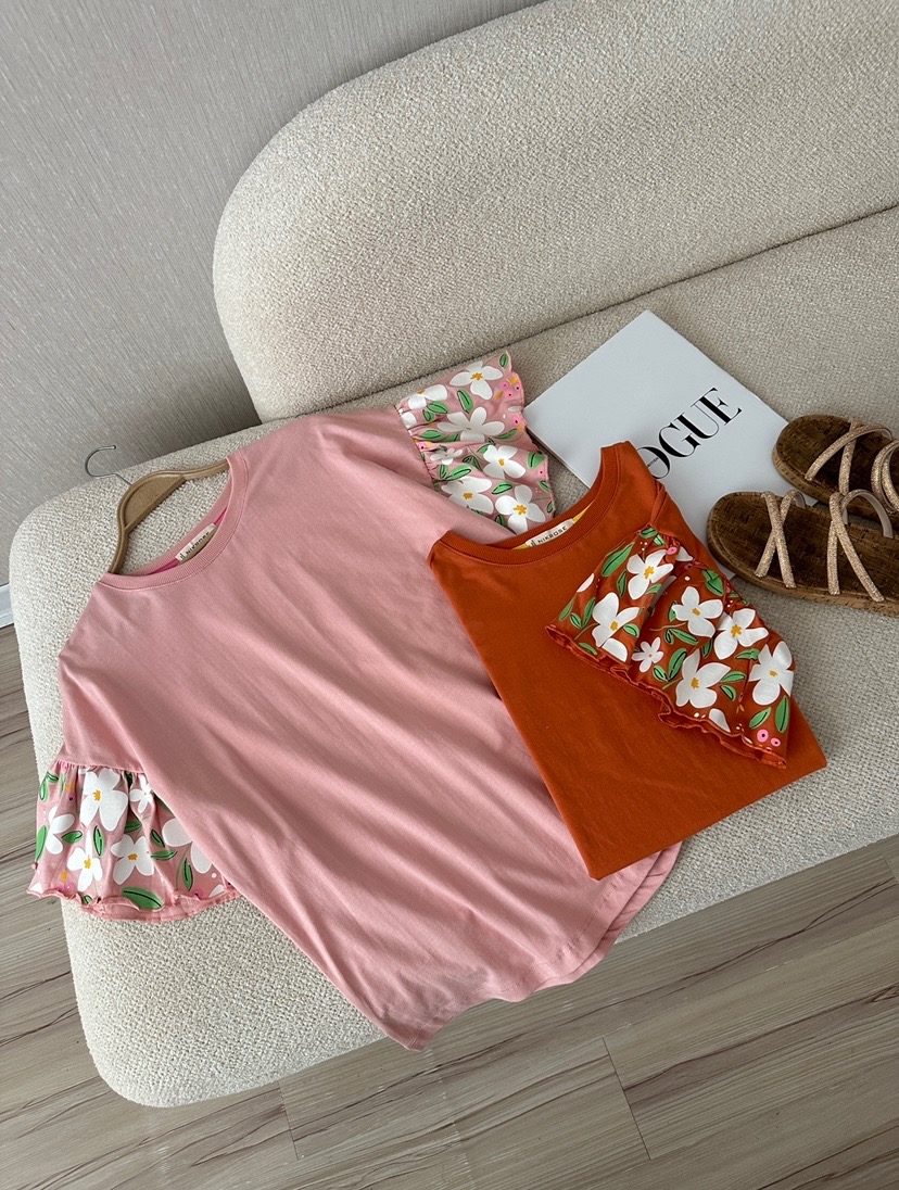 تیشرت استین گلی 1478